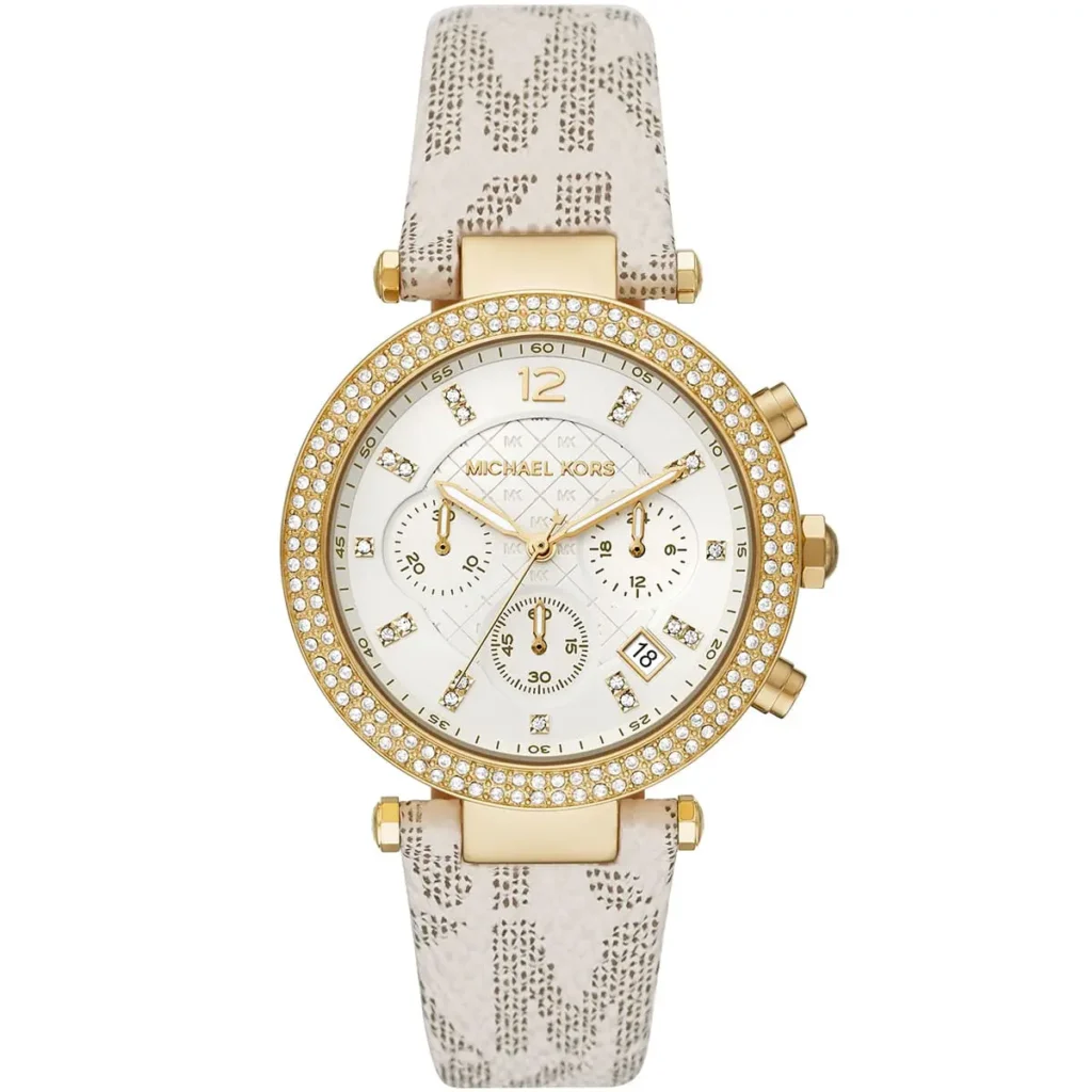 Montre Michael Kors Parker MK6916 Montre Femme Blanche Dorée