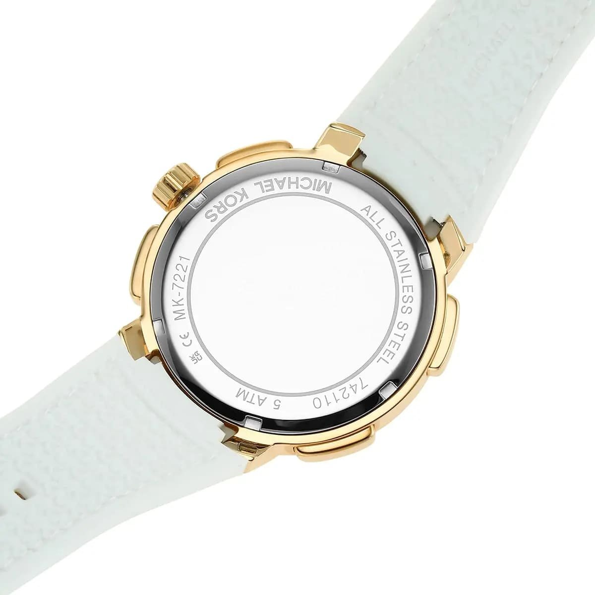 Montre Michael Kors Sidney MK7221 Montre Femme Blanche Dorée – Image 3
