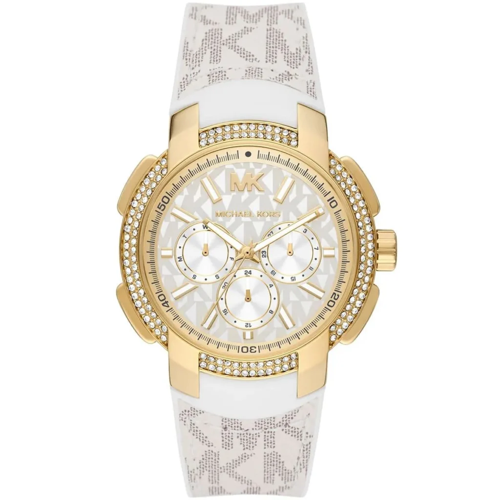 Montre Michael Kors Sidney MK7221 Montre Femme Blanche Dorée