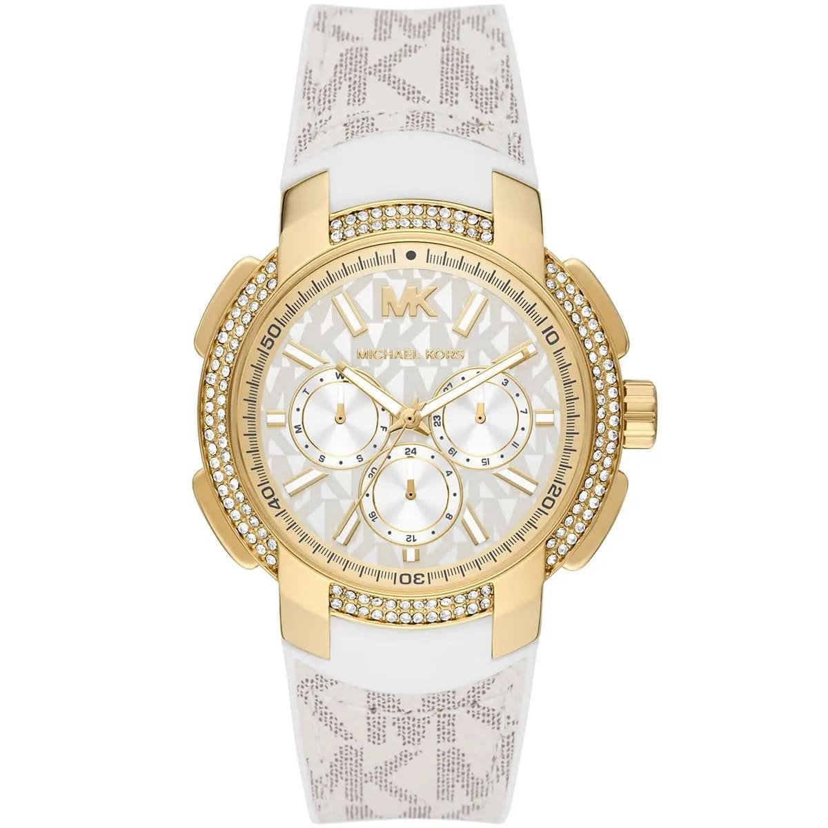 Montre Michael Kors Sidney MK7221 Montre Femme Blanche Dorée
