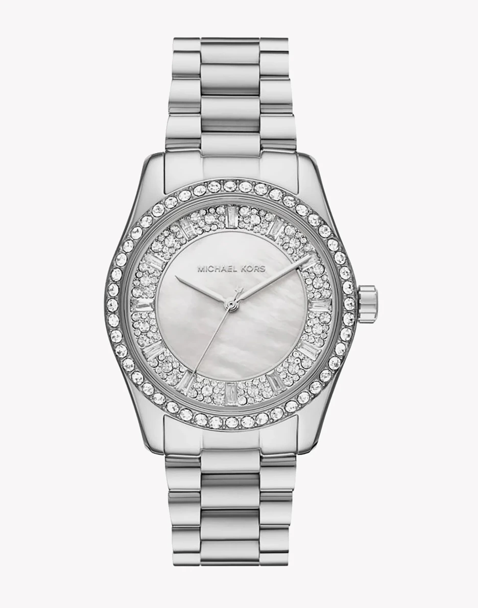 Montre Michael Kors MK7445 Lexington – Montre Femme Acier Argenté, Cadran Nacré et Cristaux