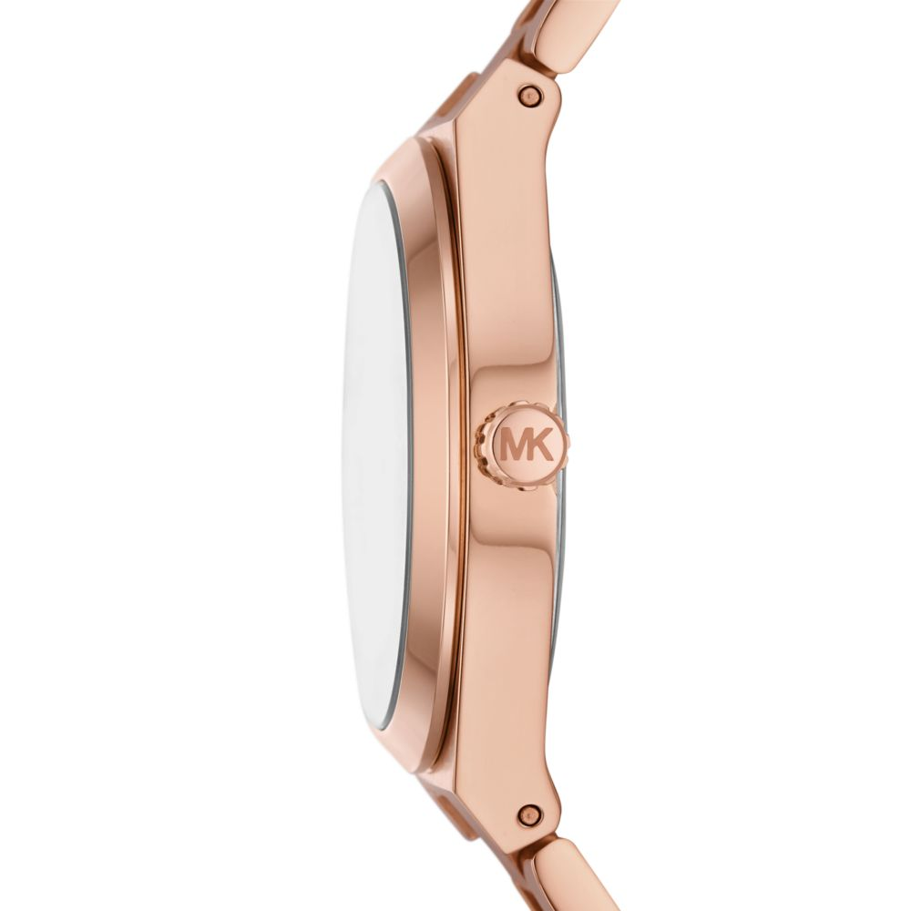 Montre Michael Kors MK7462 Lennox en acier inoxydable ton or rose avec cadran rose vif Femme - الصورة 5
