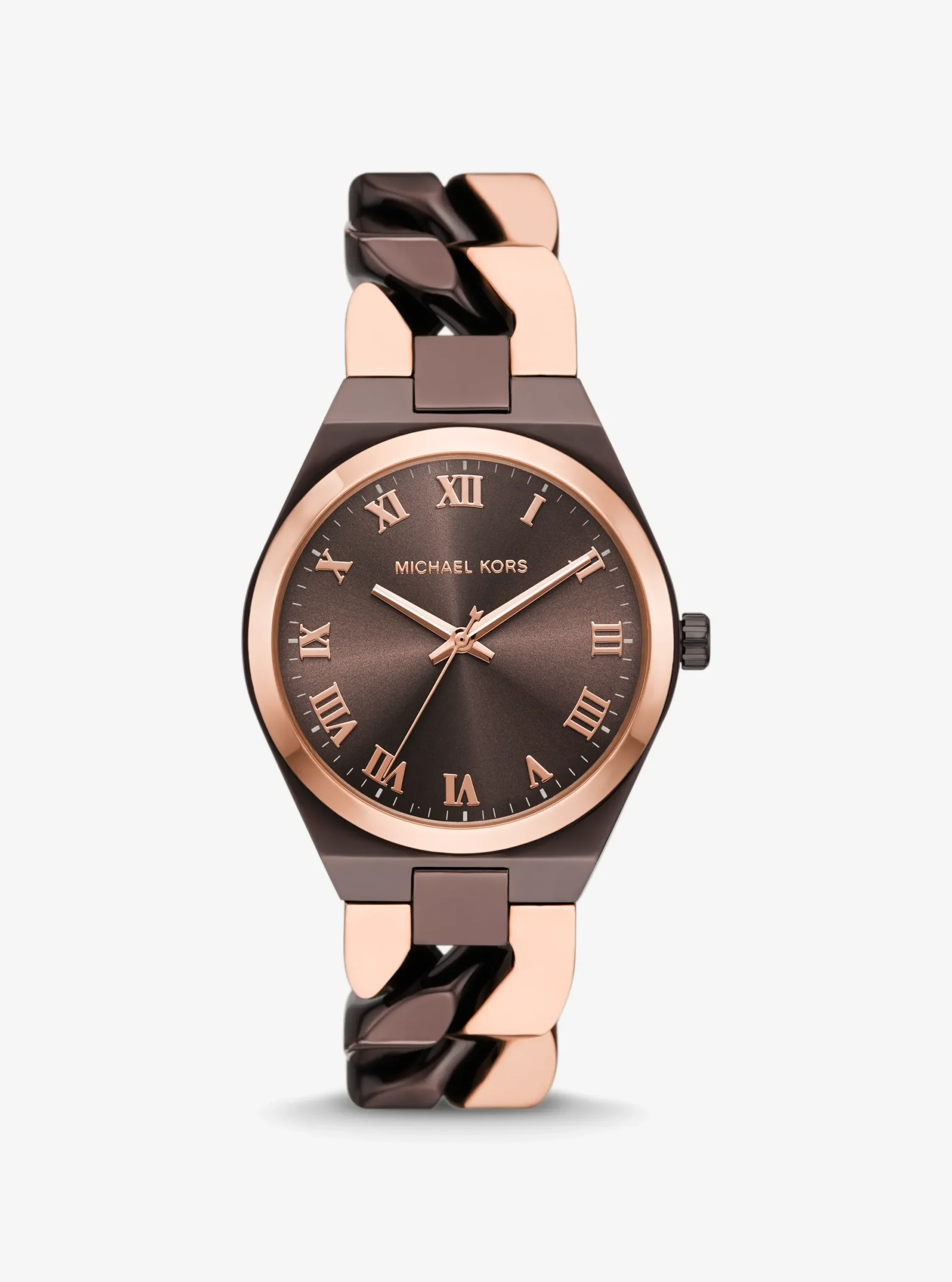 Montre Michael Kors Lennox MK7501 Montre Femme Chocolat et Rose Gold
