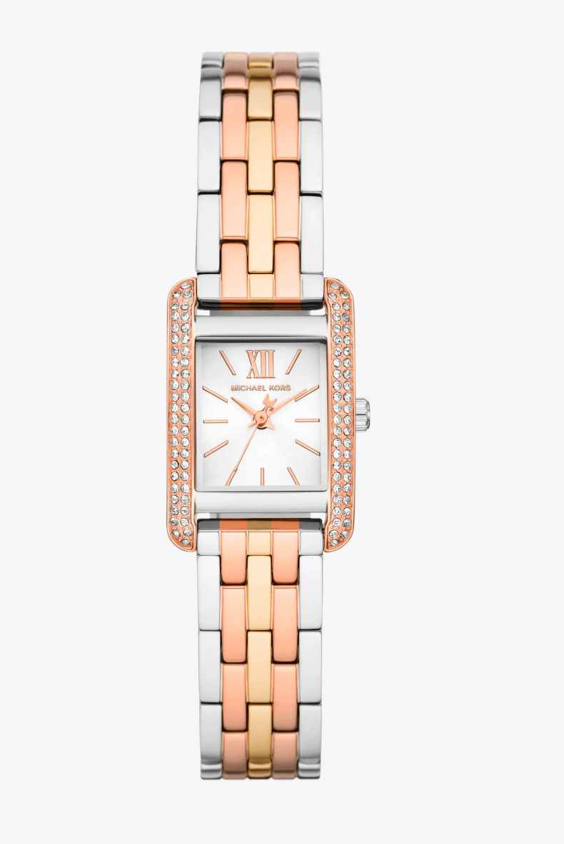 Montre femme Michael Kors Monroe Miniature MKO1146 tri-ton avec pavé et boîtier 20 mm