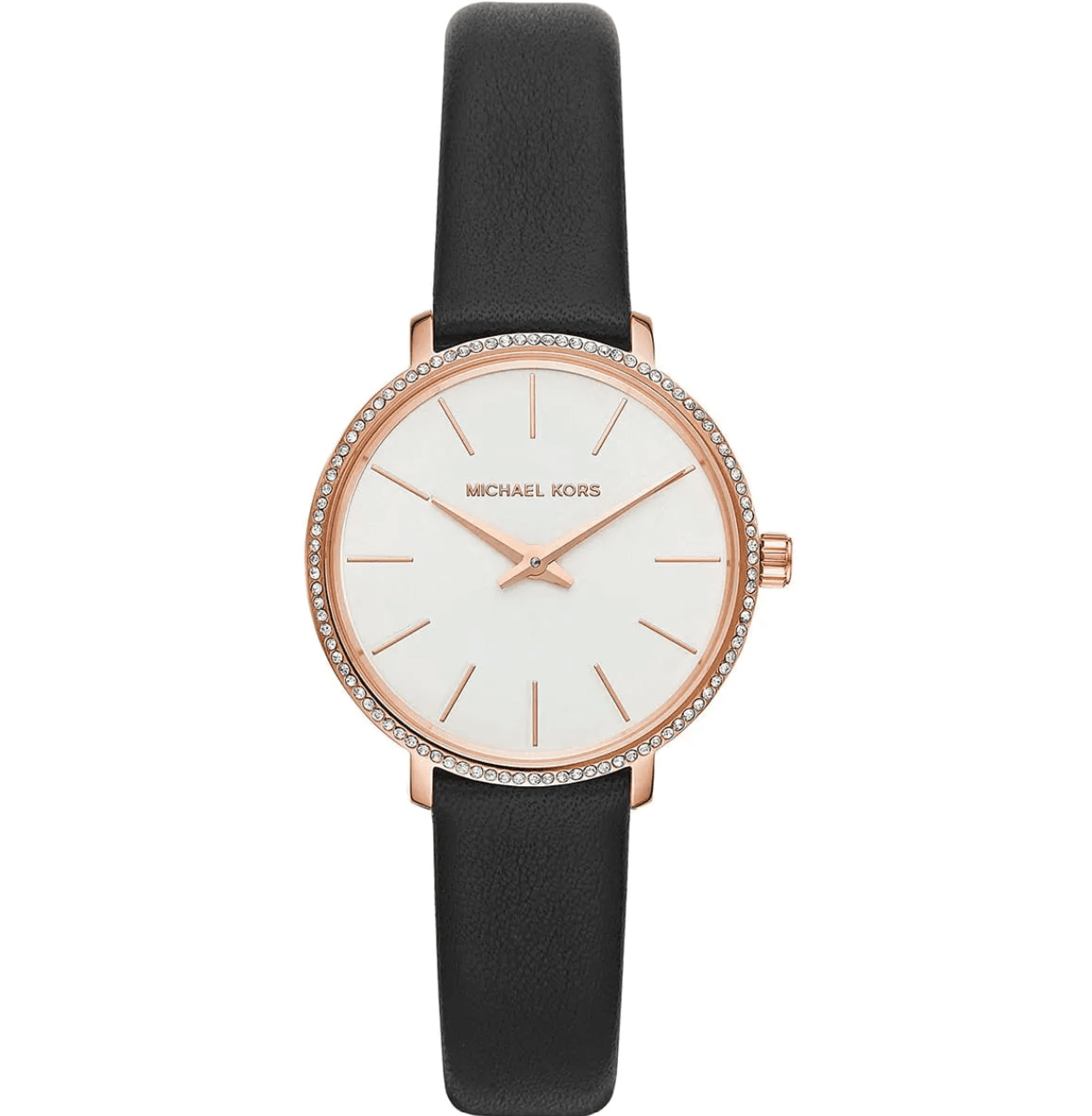 Montre Femme Michael Kors Pyper MK2835 Or Rose et Cuir Noir (32mm)