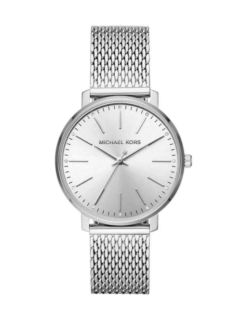 Montre Michael Kors Pyper MK4338 – Argentée Maille Milanaise & Cadran Sunray Cristaux Femme