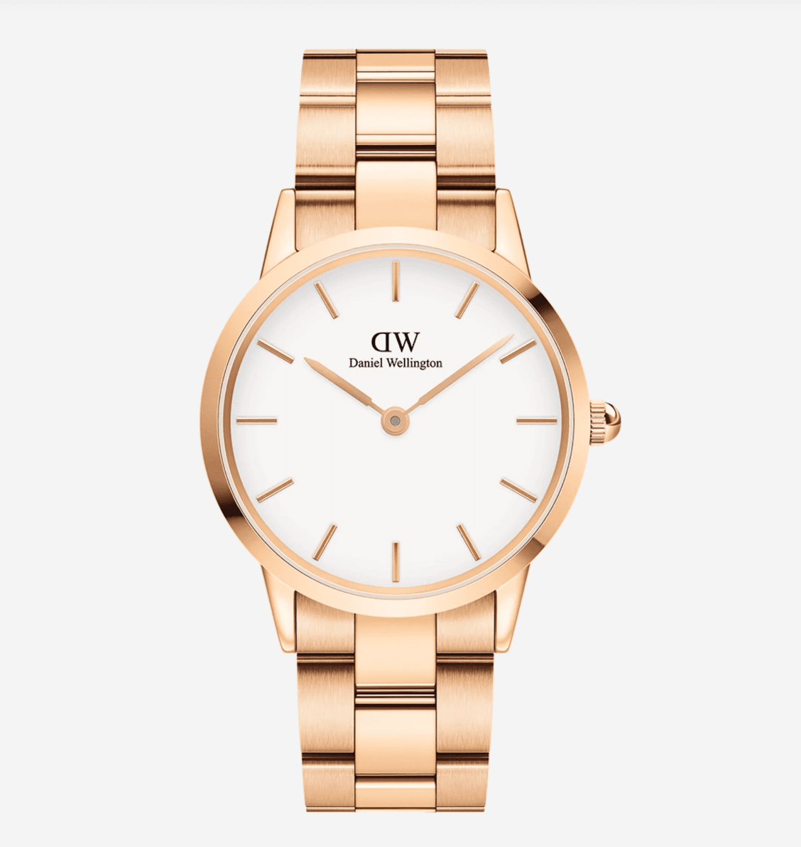 Montre Daniel Wellington Iconic Link 28mm Rose Gold – Cadran Blanc Bracelet Maillons Femme