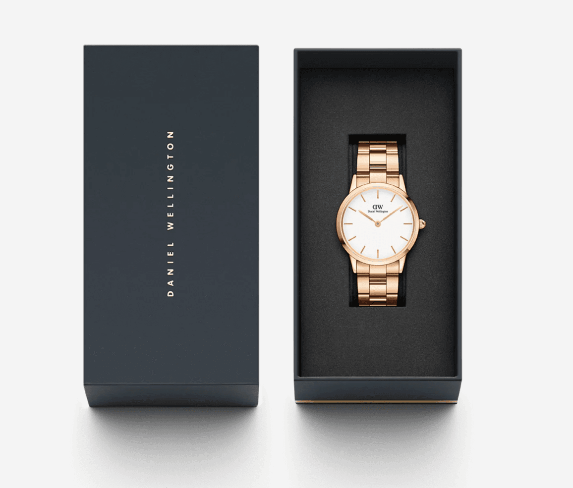 Montre Daniel Wellington Iconic Link 28mm Rose Gold – Cadran Blanc Bracelet Maillons Femme – Image 3