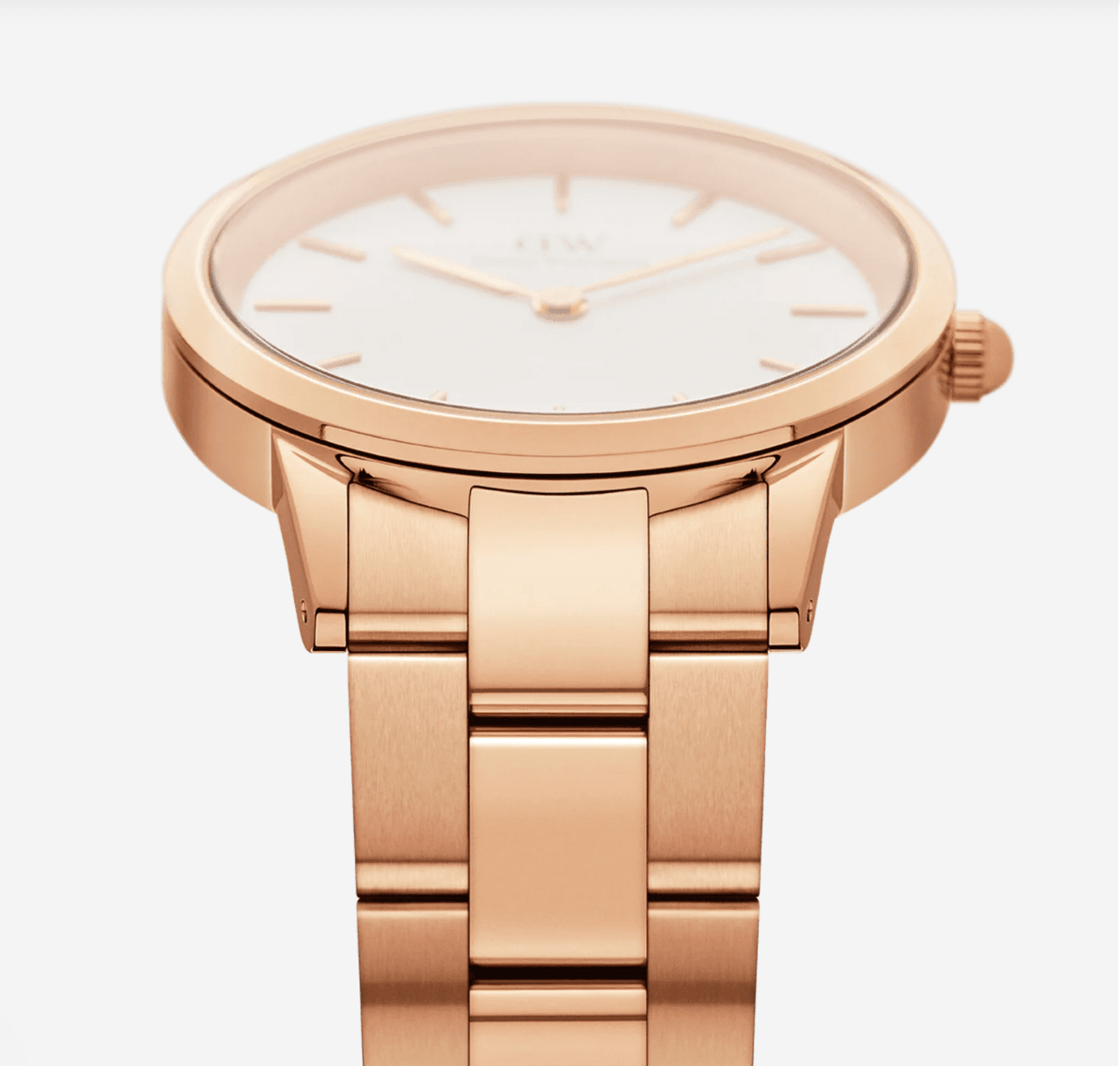 Montre Daniel Wellington Iconic Link 28mm Rose Gold – Cadran Blanc Bracelet Maillons Femme – Image 8
