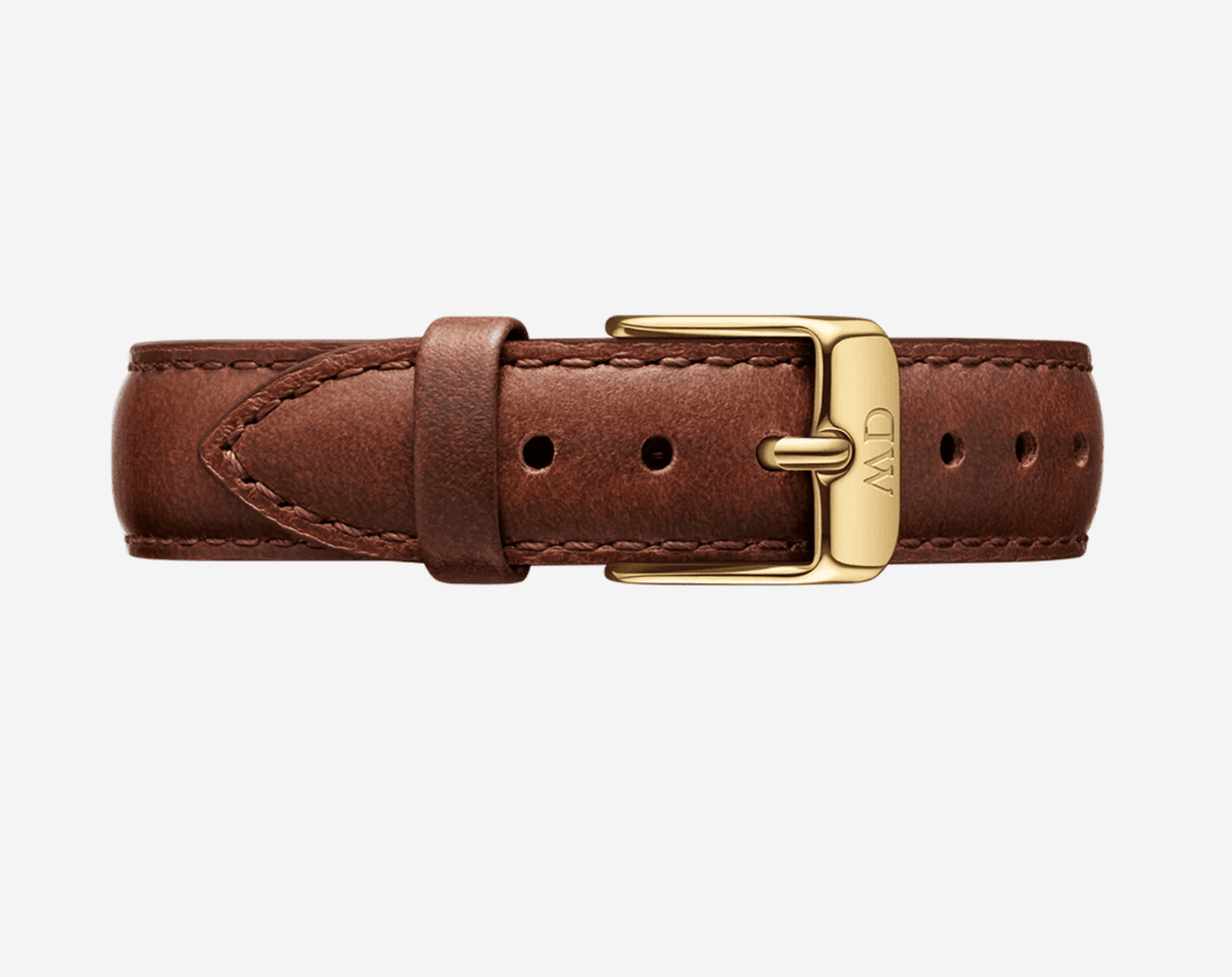 Montre Daniel Wellington Petite St Mawes 28mm Or Rose – Cuir Marron Blanc Femme – Image 4