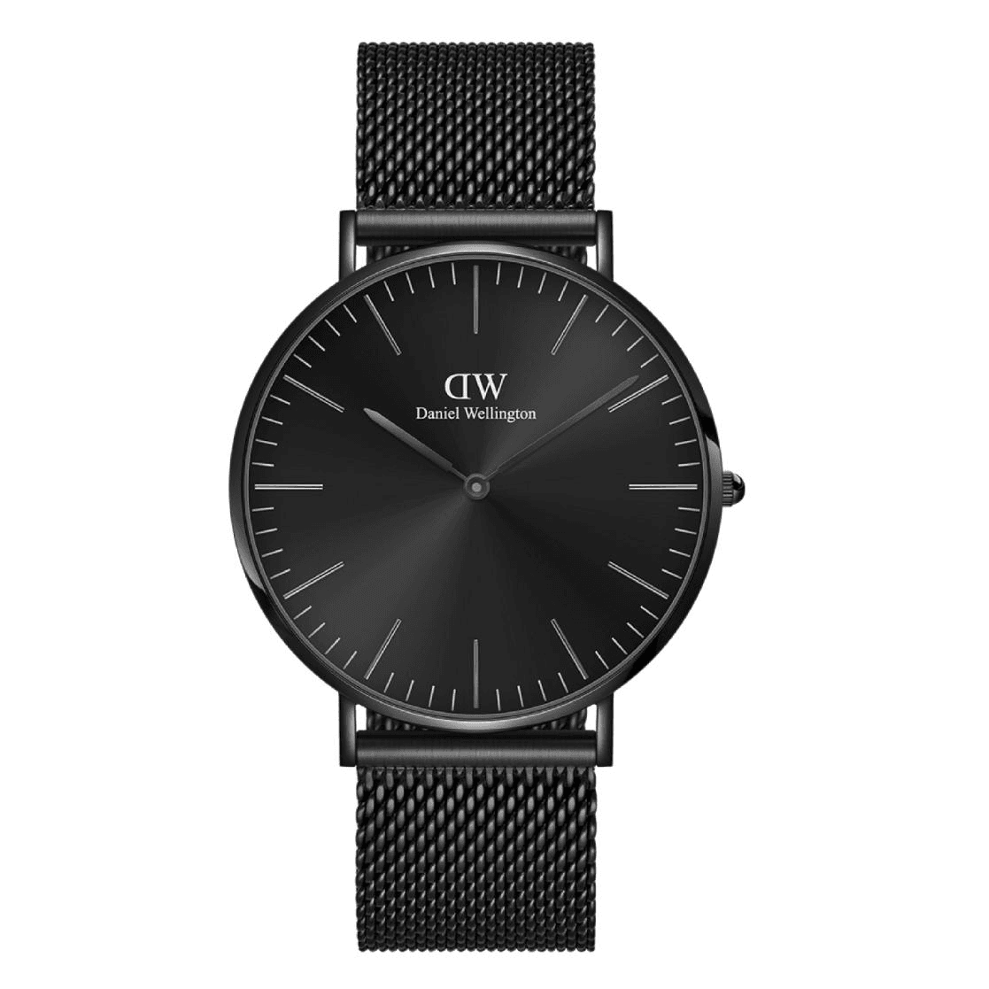 Montre Duo Exclusif Montres Daniel Wellington Couple Mesh Noir Total Black Saint-Valentin 2026 – Cadeau Romantique - الصورة 2