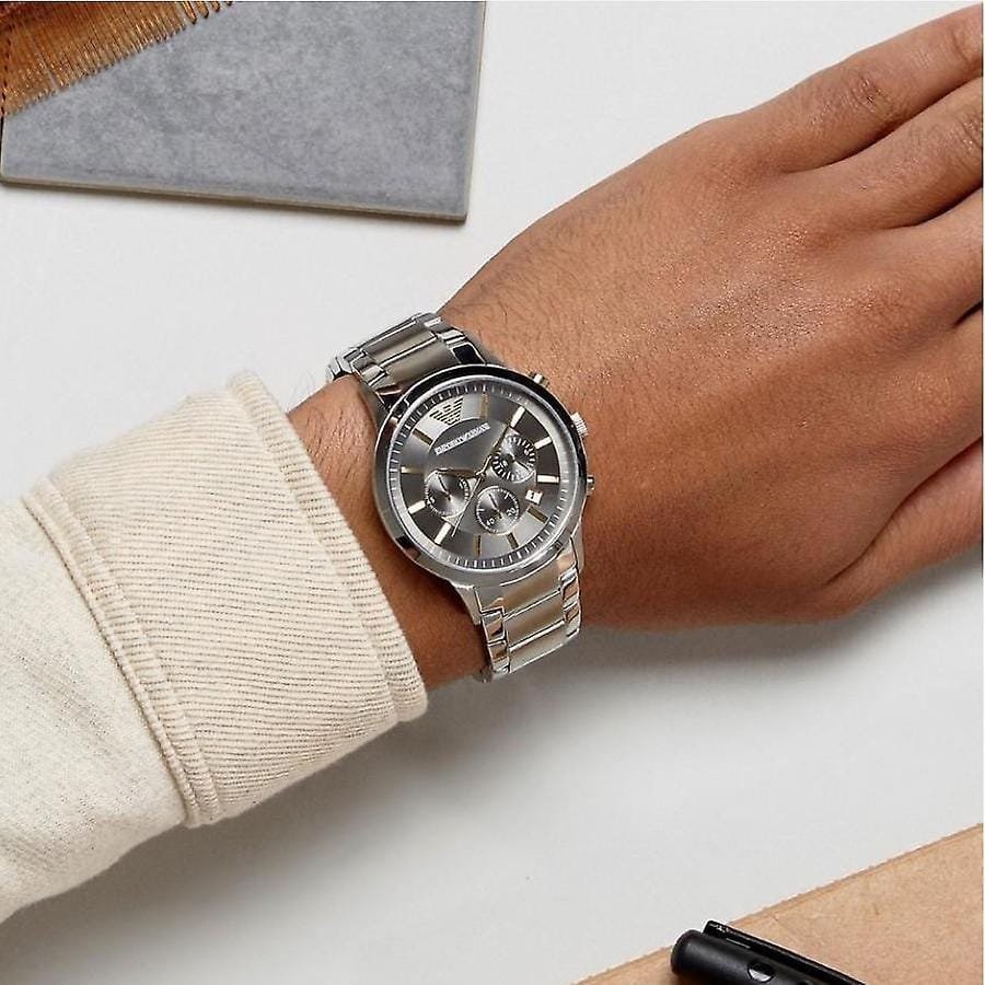 Montre Homme Emporio Armani Renato AR11047 Chronographe Argenté et Doré - الصورة 6
