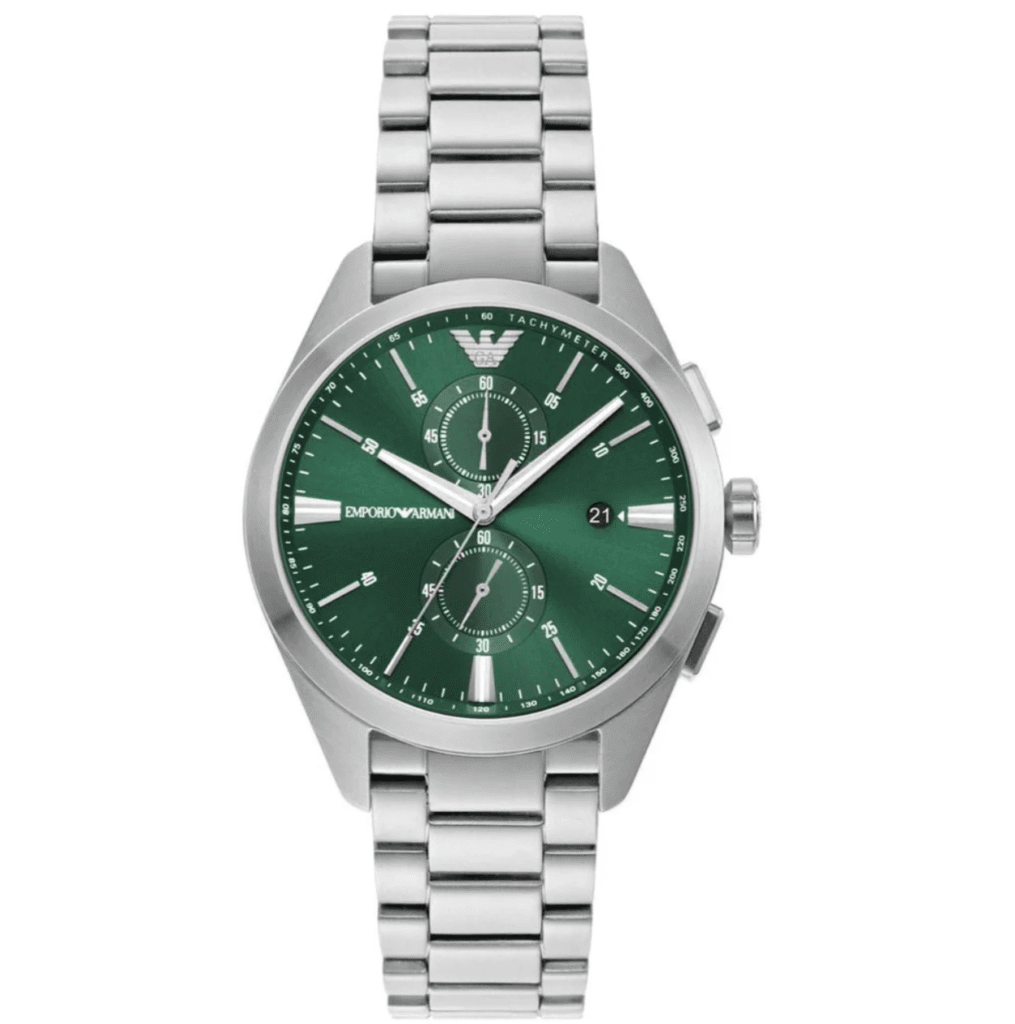 Montre Emporio Armani Chronographe AR11480 Homme — Cadran Vert Acier