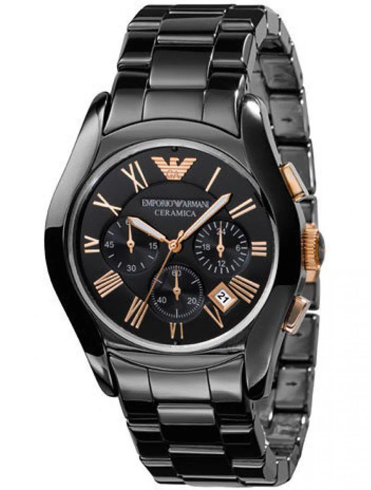 Montre Homme Emporio Armani Ceramica AR1410 Chronographe en Céramique Noire
