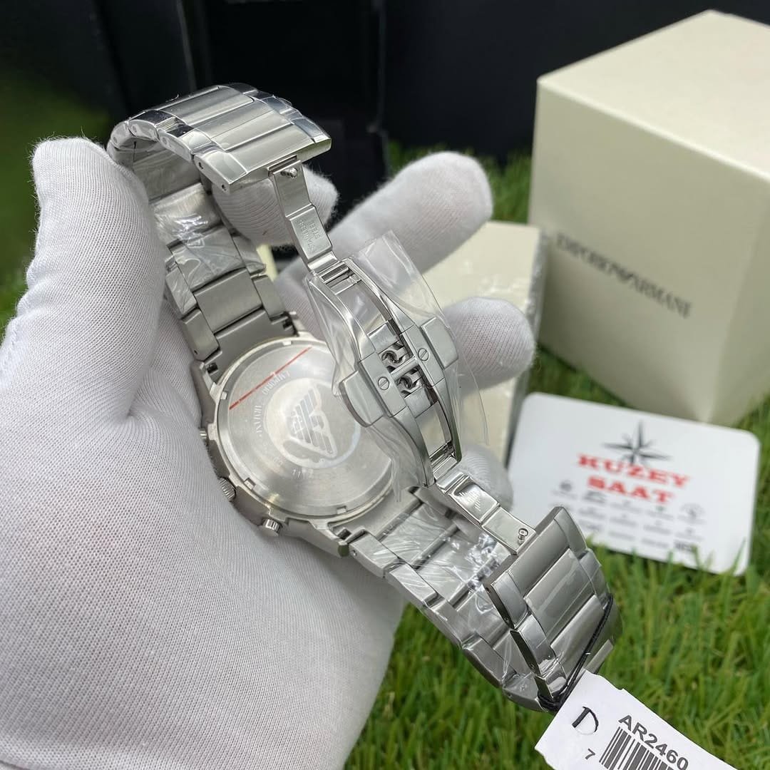 Montre Homme Emporio Armani Classic AR2460 Chronographe Argenté et Noir 46mm - الصورة 5