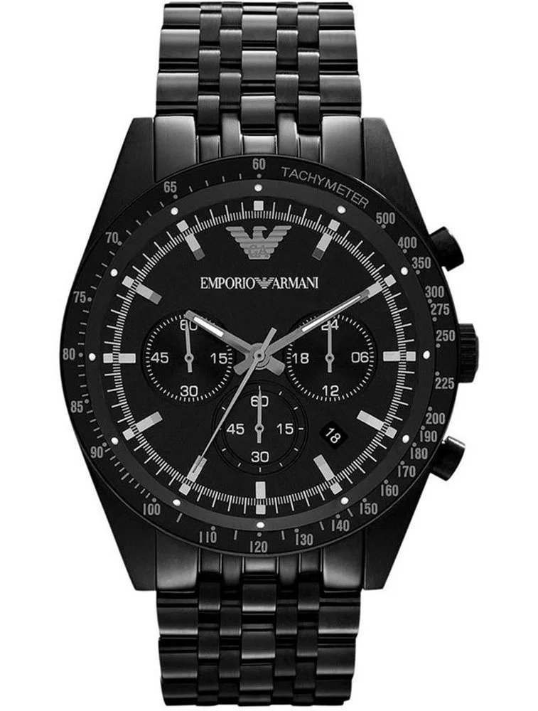 Montre Homme Emporio Armani Tazio AR5989 Chronographe Noir Intégral