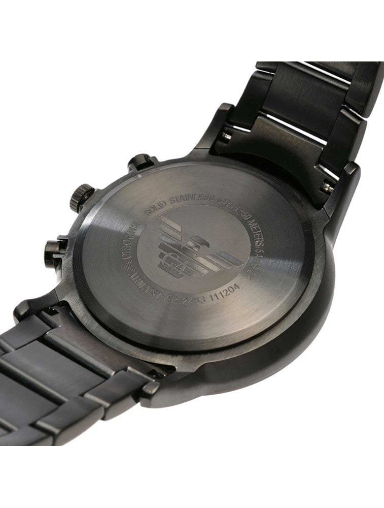 Montre Homme Emporio Armani Renato AR2453 Chronographe Noir Intégral - الصورة 4
