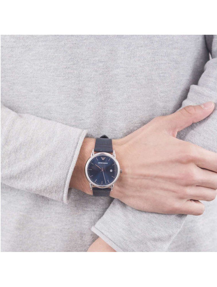 Montre Homme Emporio Armani Renato AR2501 Argentée et Cadran Bleu - الصورة 2