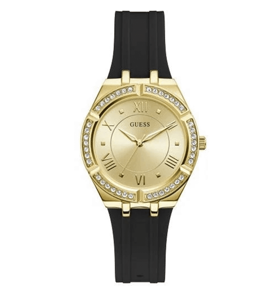 Montre Femme Guess Cosmo GW0034L1 – Élégance Or et Noir avec Cristaux