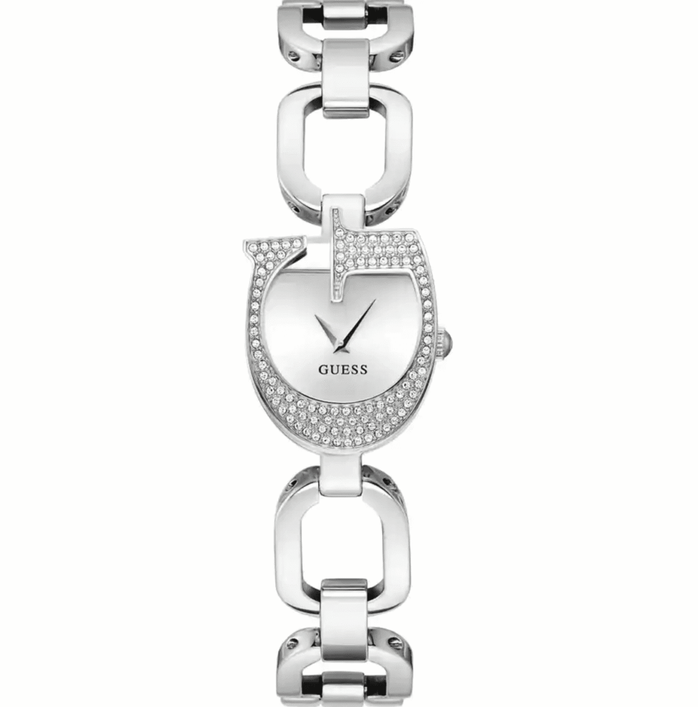 Montre Femme Guess GW0683L1 : L'Originalité du Boîtier en "G" Argenté