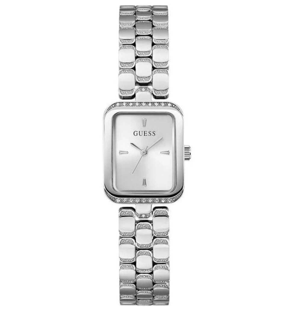 Montre Femme Guess Isla GW0865L1 : L'Élégance Rectangulaire Argentée