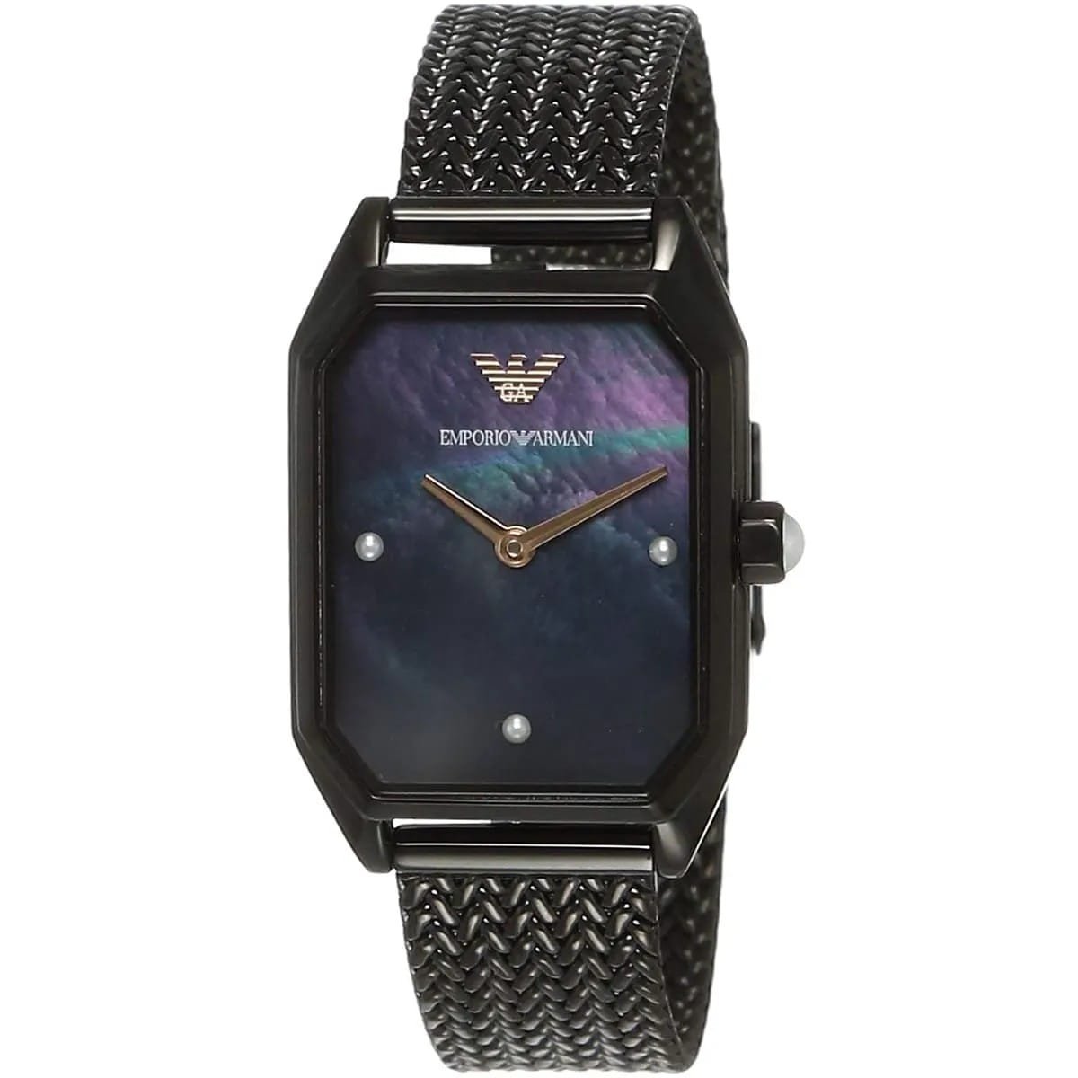 Montre Femme Emporio Armani Gioia AR11271 Noire Rectangulaire 24mm - الصورة 2