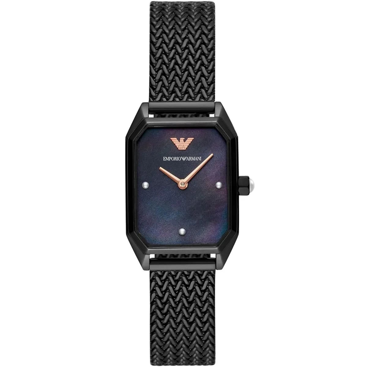 Montre Femme Emporio Armani Gioia AR11271 Noire Rectangulaire 24mm