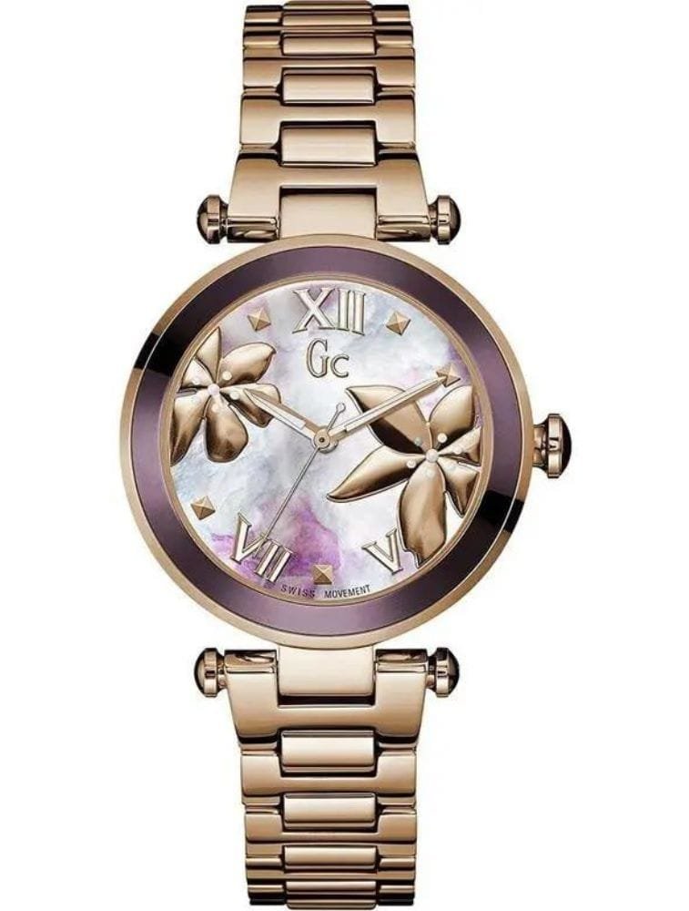 Montre Femme Gc Guess Collection Jolie Y21002L3 Or Rose et Cadran Floral