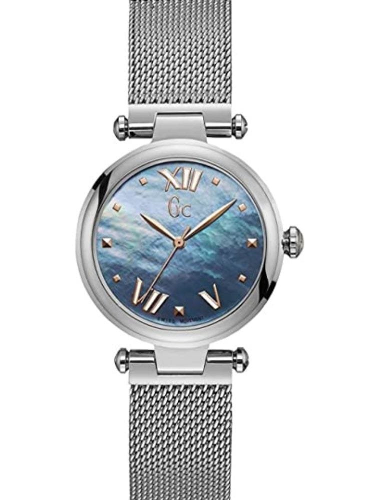 Montre Femme Gc Guess Collection Lady Chic Y31001L7 Argentée et Cadran Nacre Bleue