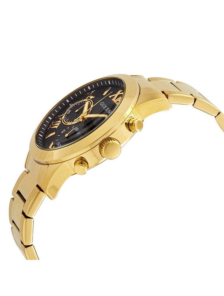 Montre Homme Guess Atlas W0668G8 Chronographe Doré et Cadran Noir - الصورة 3