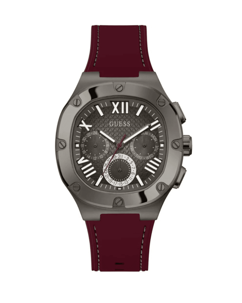 Montre Homme Guess GW0571G4 Multifonction Gris et Bordeaux