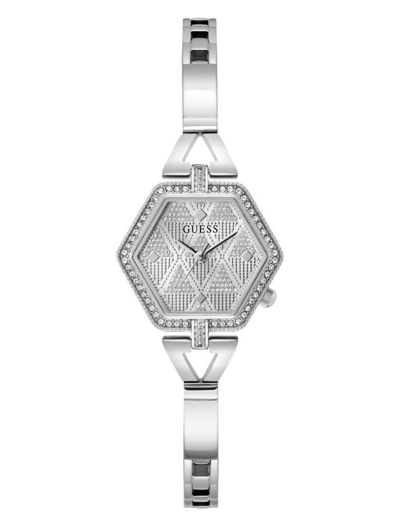 Montre Femme Guess GW0680L1 Argentée Hexagonale Cristaux 28mm
