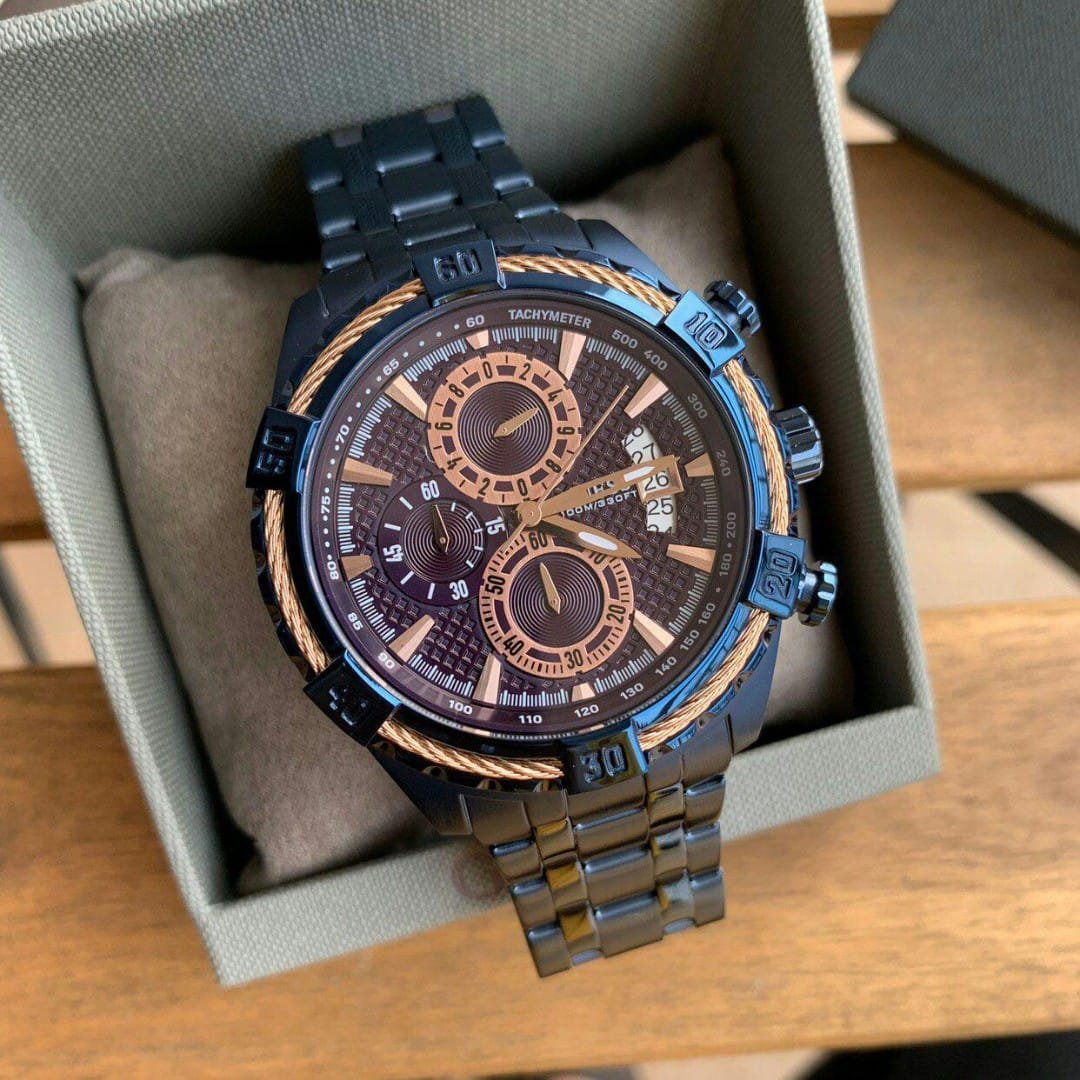 Montre Homme Guess Monterey W0522G3 Chronographe Bleu et Or Rose – Image 4