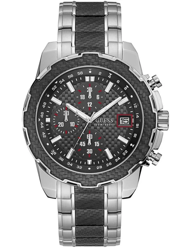 Montre Guess W1046G1 Octane Homme Chronographe Acier et Fibre de Carbone