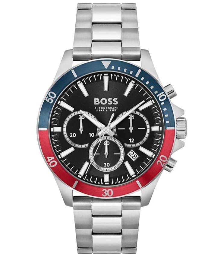 Montre Homme Hugo Boss 1514108 – Chronographe Acier & Lunette "Pepsi" (44mm)