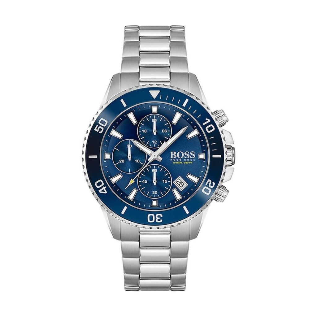 Montre Homme Hugo Boss Admiral 1513907 Chronographe Bleu et Argenté