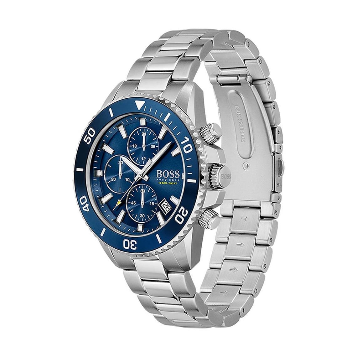 Montre Homme Hugo Boss Admiral 1513907 Chronographe Bleu et Argenté - الصورة 2