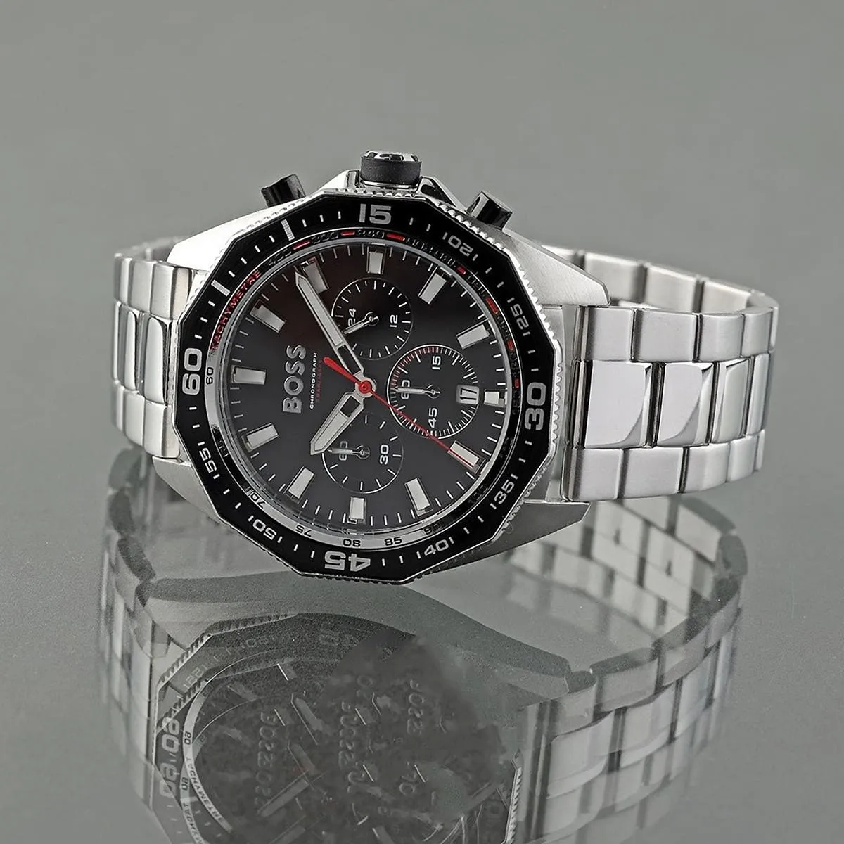 Montre Homme Hugo Boss Energy 1513971 Chronographe Noir et Argenté – Image 3