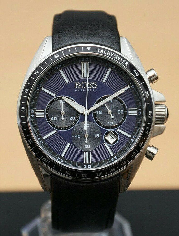 Montre Hugo Boss Driver 1513077 Chronographe sur Cuir Noir Homme – Image 5