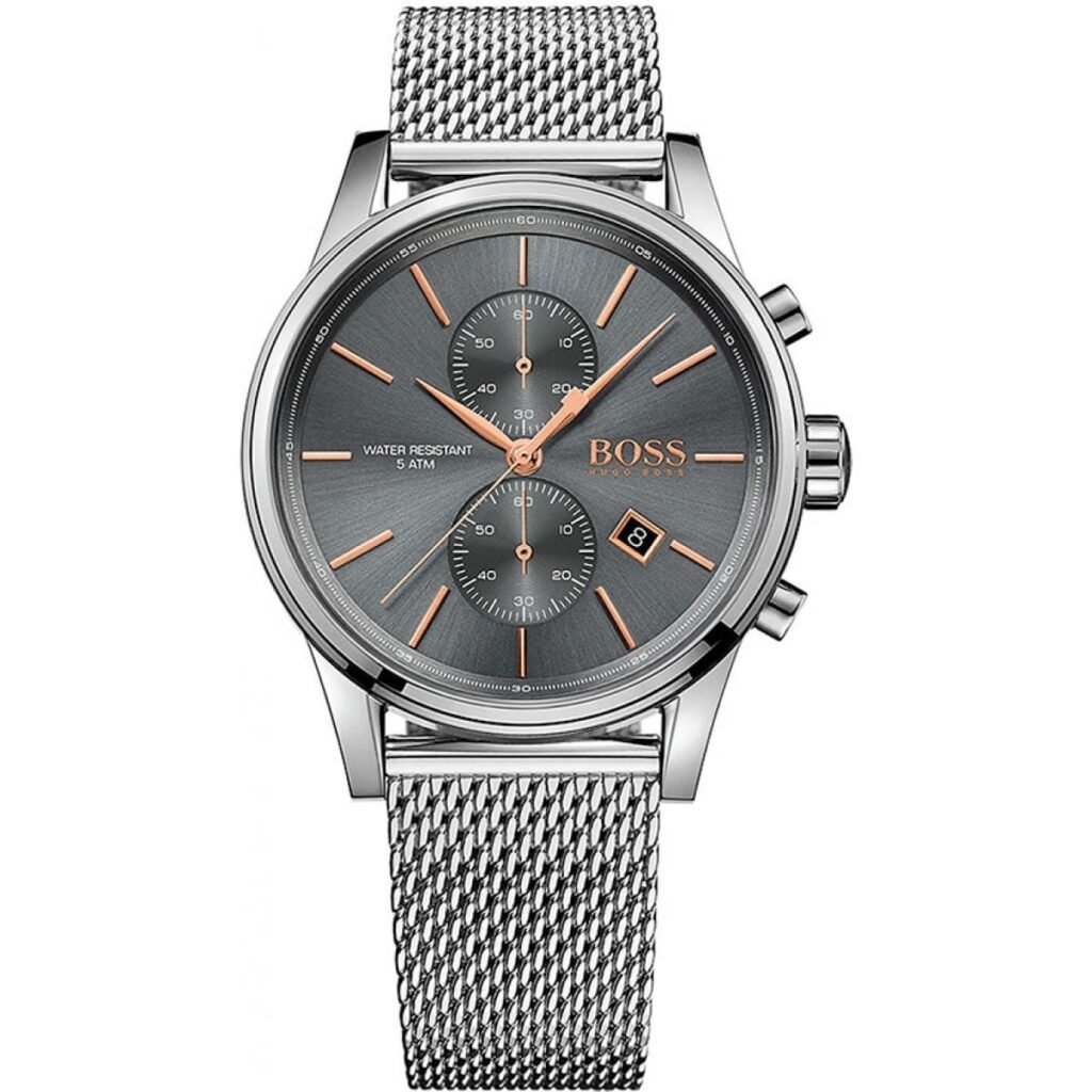 Montre Hugo Boss Jet 1513440 Chronographe Maille Milanaise Homme