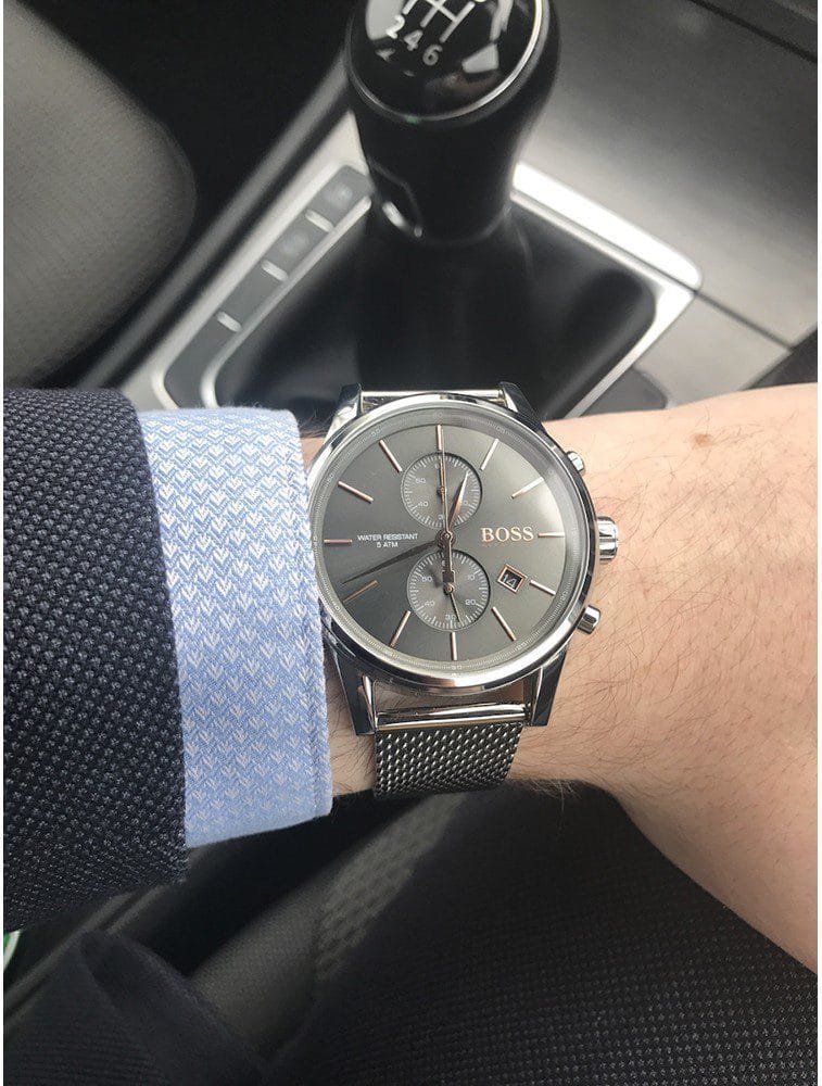 Montre Hugo Boss Jet 1513440 Chronographe Maille Milanaise Homme – Image 6