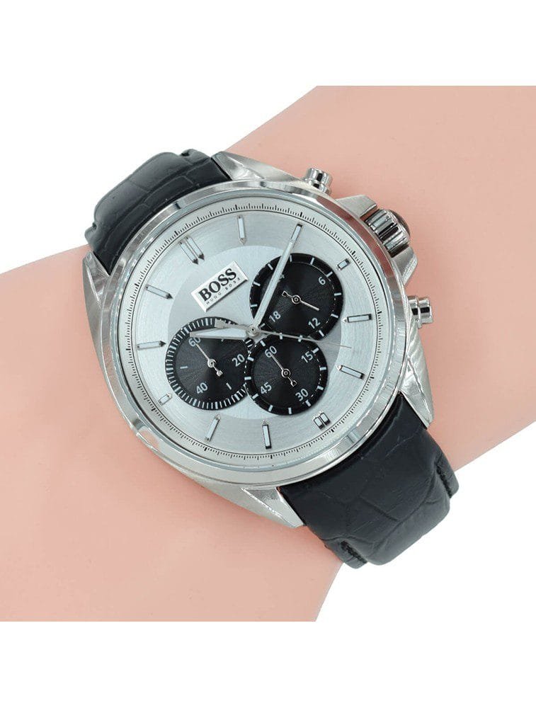 Montre Hugo Boss Deep 1512880 Chronographe Cuir Noir Homme – Image 2