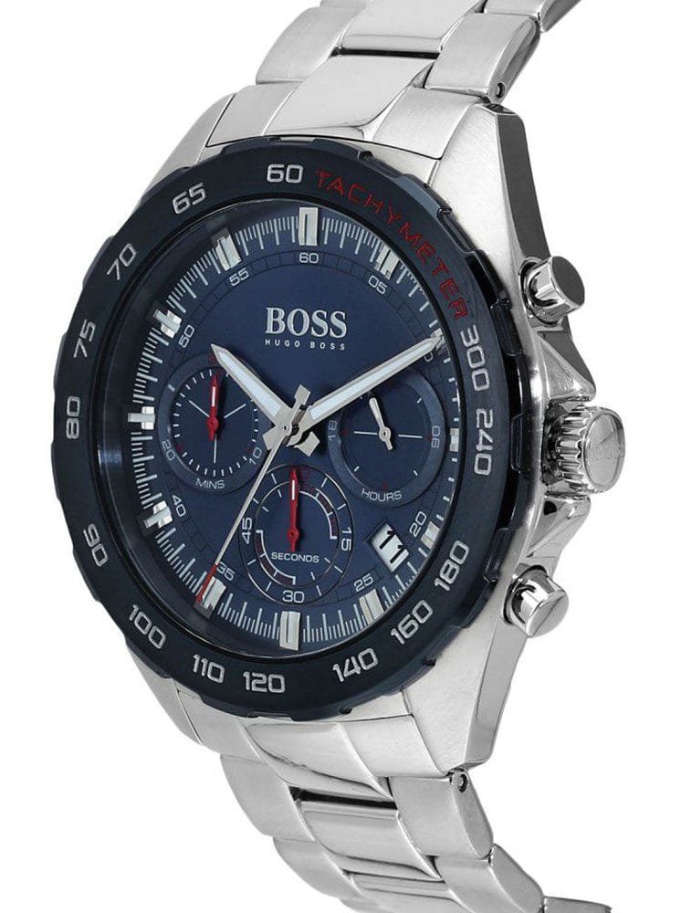Montre Hugo Boss 1513665 Chronographe Homme Acier et Lunette Bleue - الصورة 2