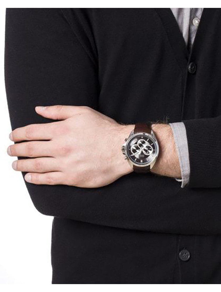 Montre Hugo Boss Driver 1513035 Chronographe Homme Cuir Marron - الصورة 5