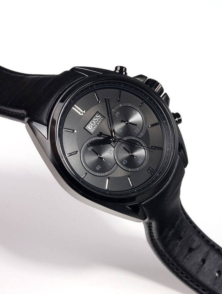 Montre Hugo Boss Driver 1513061 Chronographe Homme Cuir Noir – Image 2