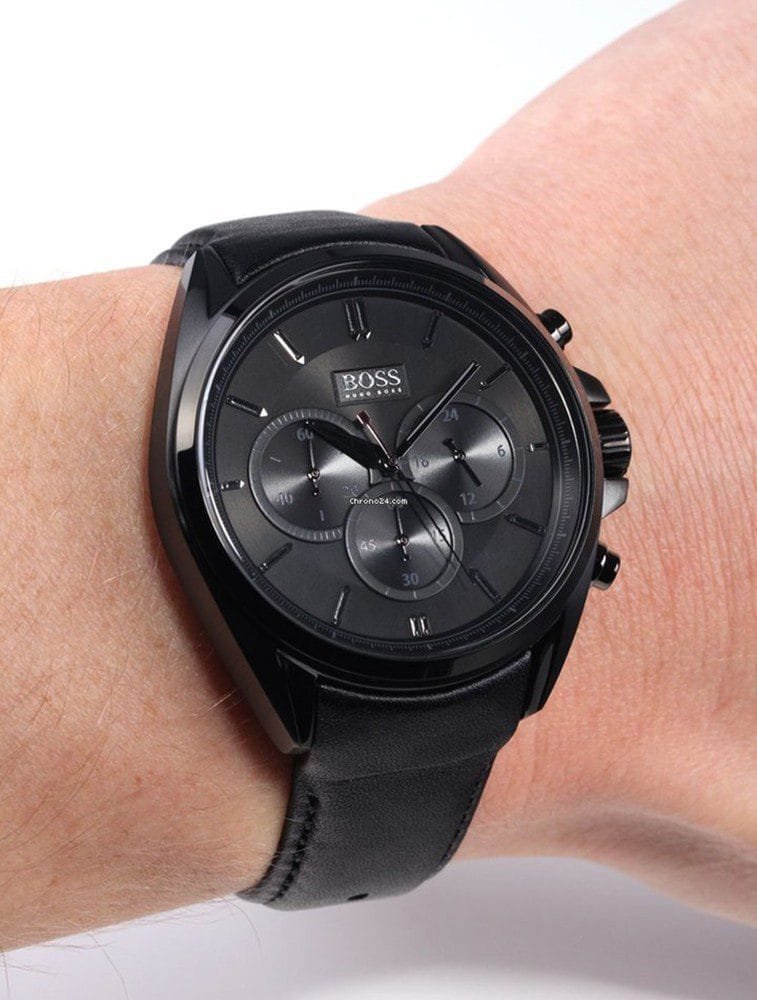 Montre Hugo Boss Driver 1513061 Chronographe Homme Cuir Noir – Image 4