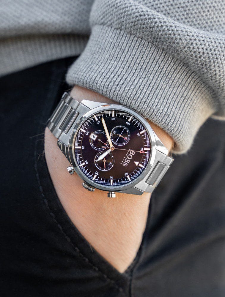 Montre Hugo Boss 1513712 Chronographe Homme Cadran Noir – Image 4