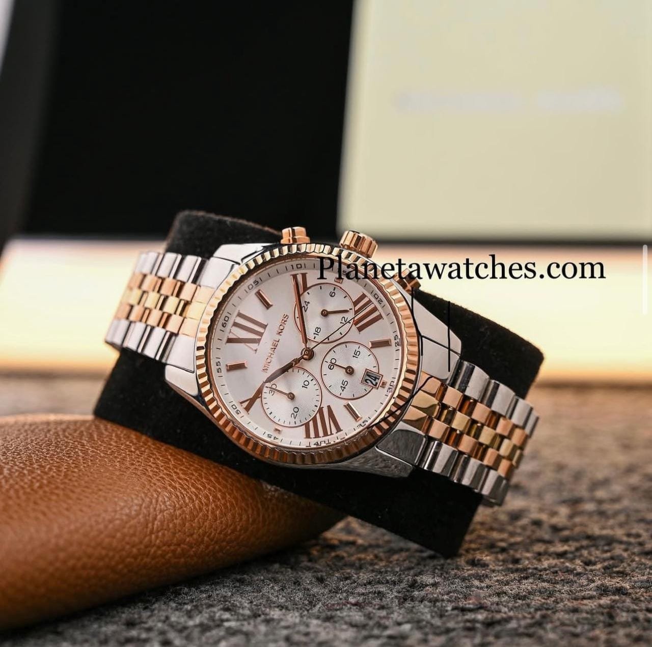 Montre Michael Kors Lexington MK5735 Chronographe Femme Bicolore – Image 3
