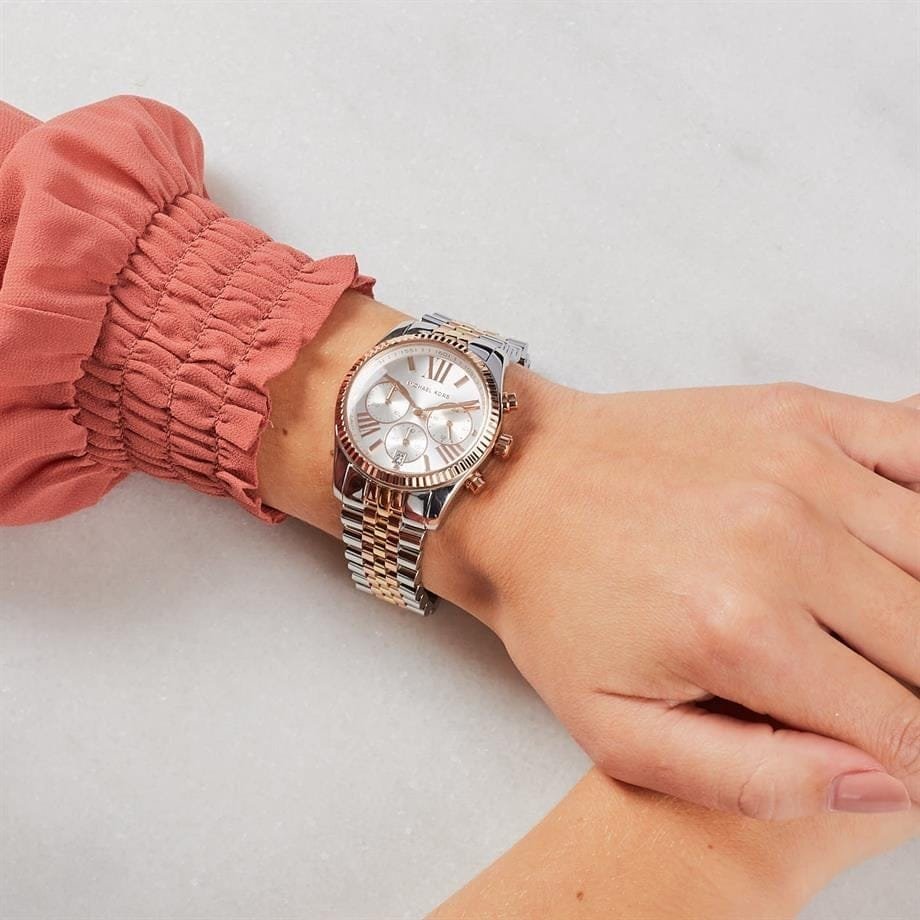Montre Michael Kors Lexington MK5735 Chronographe Femme Bicolore – Image 4