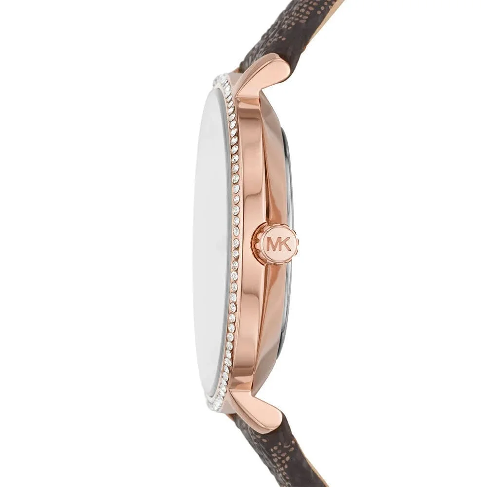 Montre Michael Kors MK1036 Maroc - Pyper Or Rose Femme Bracelet Cuir – Image 3